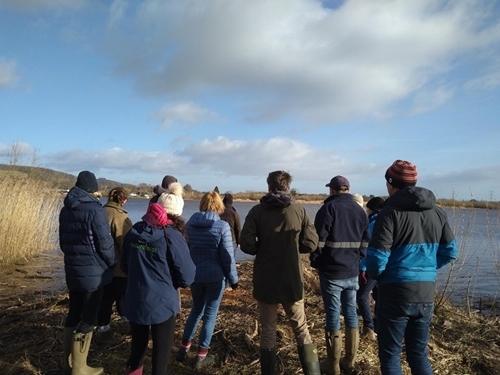 Discussing the benefits of reed beds and rivers