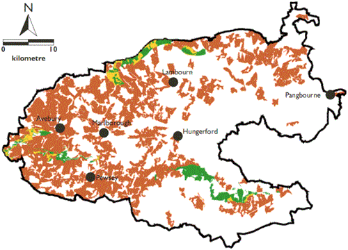 Our Arable Strategy target map overlaid onto Chalk Grassland Strategy map