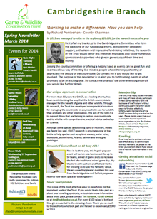 Cambridgeshire newsletter Spring 2014