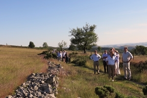 Around 60 people took part on the Curlew Country Project walk on the Stiperstones