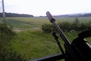 Fox culling from a high seat on farmland (Credit: Mike Short/GWCT)