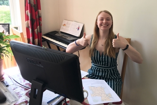 Lucy Robertson from PARTRIDGE working from home in Kingston Lucy Robertson from PARTRIDGE working from home in Kingston