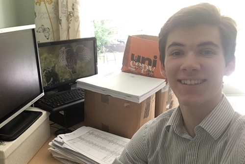 Thomas Bristow from GIS working on the Loddington database from home in Windsor Thomas Bristow from GIS working on the Loddington database from home in Windsor