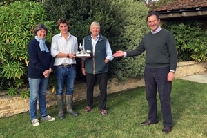 Chipps, Will and Charles Mann receiving their award from Mark Tufnell