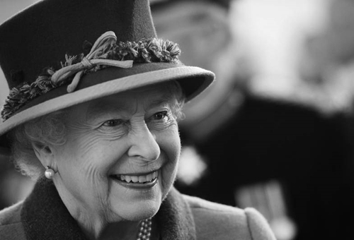HM The Queen (black And White)