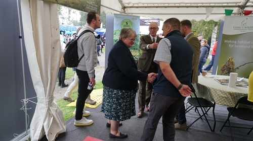 Theresa Coffey Visits GWCT Cymru Tent Theresa Coffey Visits GWCT Cymru Tent