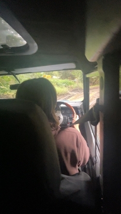 Jasmine driving 4x4