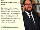 Latest report shows that more must be done to reduce wildlife crime