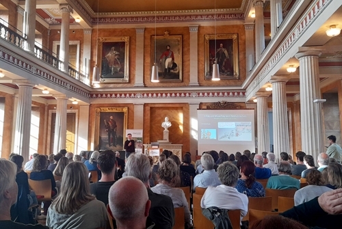 Francis Buner delivering his keynote presentation