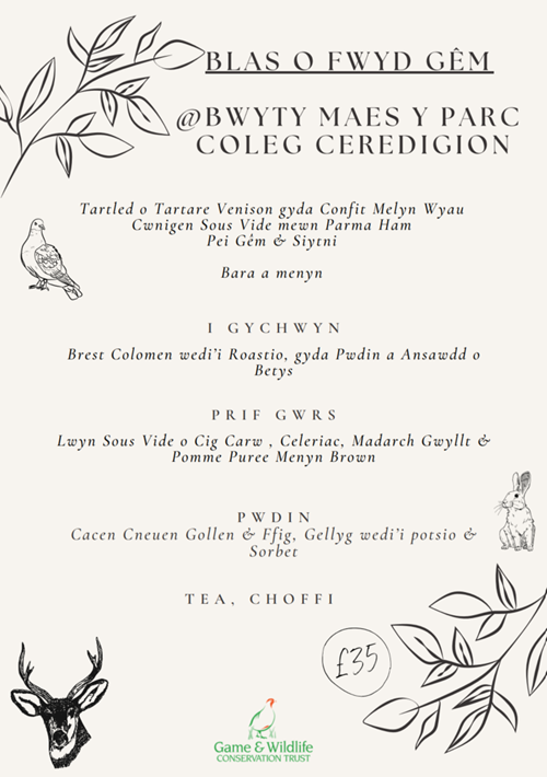 Menu - Taste Of Game Evening 31st Jan 24 (cymraeg) Menu - Taste Of Game Evening 31st Jan 24 (cymraeg)