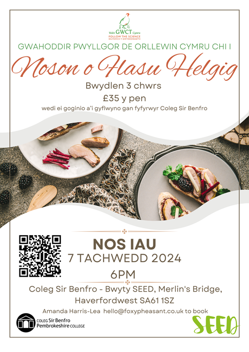 A Taste Of Game (SW Wales ) - Nov 24 (Poster Cymraeg) A Taste Of Game (SW Wales ) - Nov 24 (Poster Cymraeg)