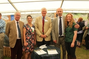 (left to right) GWCT’s education assistant Alex Towns, head of PR and Education (Scotland) Katrina Candy and Scottish Chairman Andrew Salvesen with  Chairman of the RHASS Allan Murray and RHET Perth & Kinross Countryside Initiative project co-ordinator Anna Dickinson at the signing of the Memorandum of Understanding