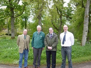 Minister for Environment Paul Wheelhouse (second right) with (from left) gamekeeper Graeme Rankin, Alastair Salvesen and Dave Parish.