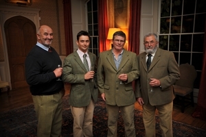 The head keepers of the Fabulous Four shoots at the launch of the raffle at Knepp Castle. Left to right: Rob Smallman (Cocking Shoot), John Newton (Goodwood Estate), Phillip Harkness (Springhead Estate) and Len Ireland (Angmering Park). Photo credit: Helen Tinner