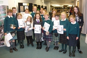 Winners, runners-up and commended entries in the GWCT Schools’ Art Competition in the library gallery following the prizegiving on Tuesday evening.