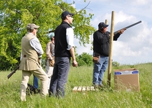 Competitors at the charity day at Chevening House faced the challenge of shooting against 24-times world champion clay shot George Digweed, MBE (pictured shooting). Photocredit: Stuart Hubbard, Demelza Hospice Care for Children