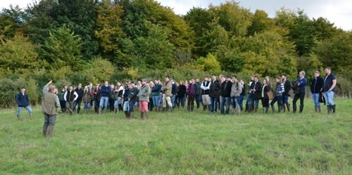 Mike Swan on farm walk