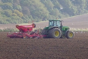 Cultivator drill at Loddington