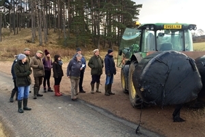 A quick chat to Auchnerran farm manager Allan Wright in his tractor