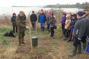 Mr Sandford explains the benefits of providing food over winter